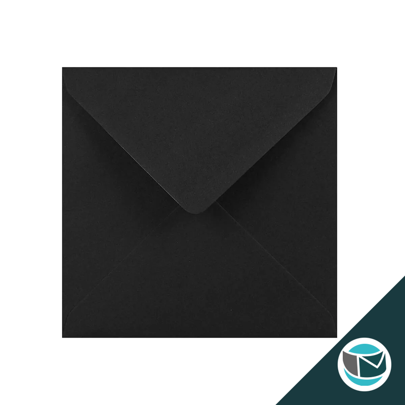 Gekleurde Premium Envelop -110 x 110 mm - Zwart