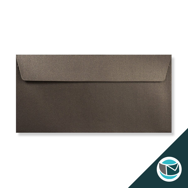 Parelmoer Envelop - 110x220 mm - Brons Strip 120 grams