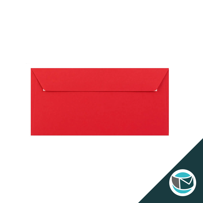Gekleurde Premium Envelop - 110x220 mm (DL) - Rood