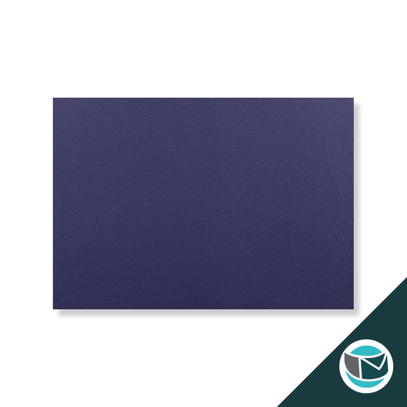 Parelmoer Envelop - 114x162 mm (C6)- Blauw Strip 120 grams
