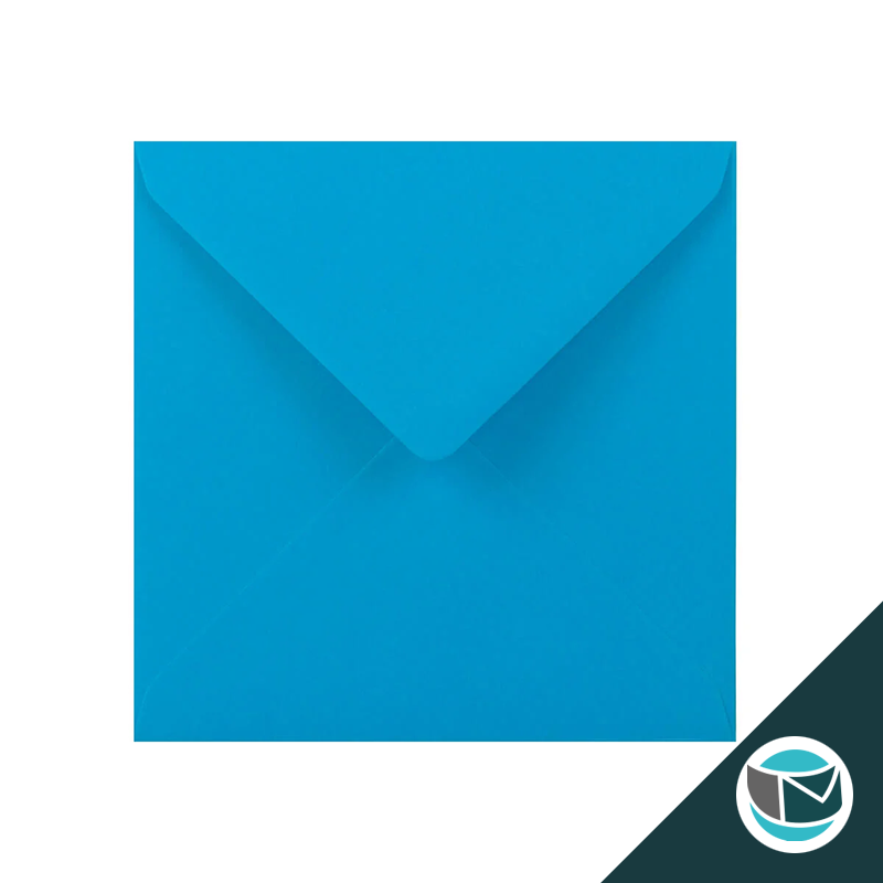 Gekleurde Premium Envelop - 140x140 mm - Helder Blauw