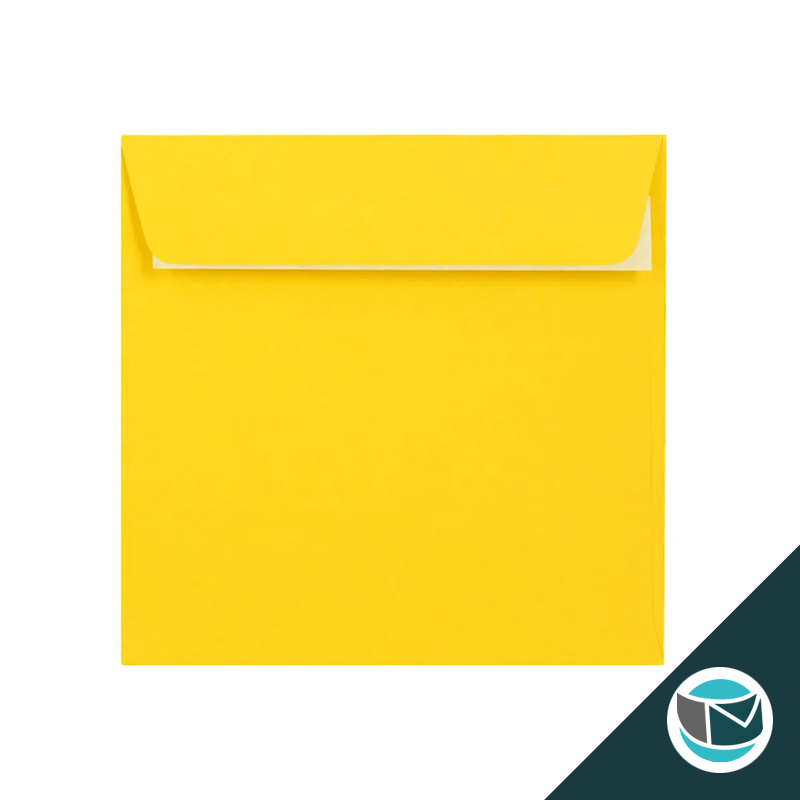 Gekleurde Premium Envelop - 155x155 mm - Mid Geel