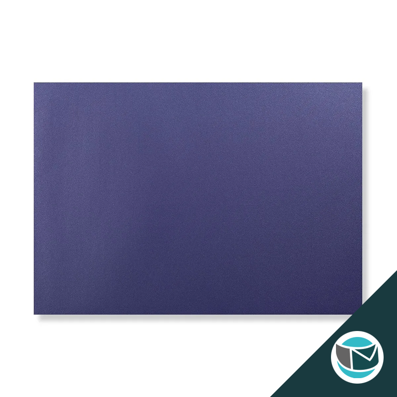 Parelmoer Envelop - 162x229 mm (C5)- Blauw Strip 120 grams