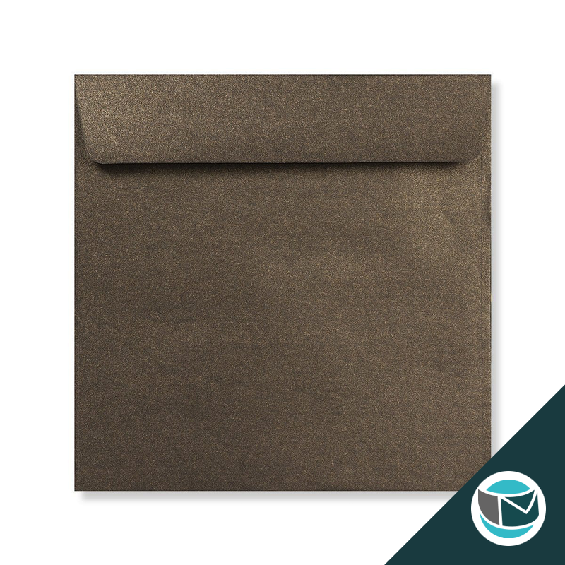 Parelmoer Envelop - 170x170 mm - Brons Strip 120 grams