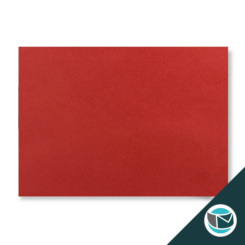 Wenskaart Envelop met Puntklep Strip - 62x94 mm - Donkerrood