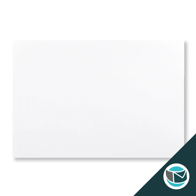 Wenskaart Envelop met Puntklep Strip - 62x94 mm - Wit
