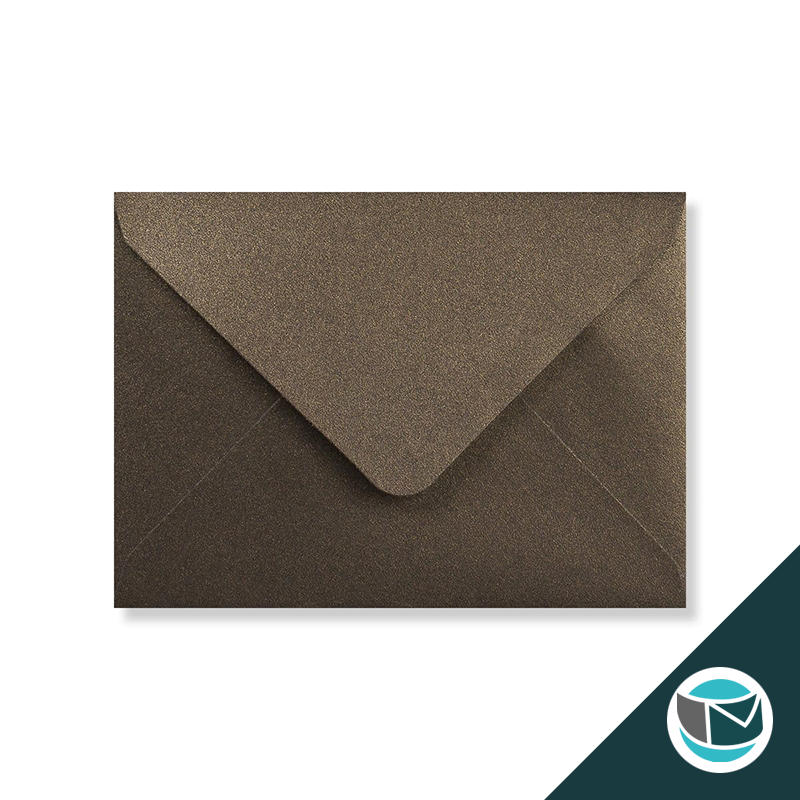 Parelmoer Envelop - 82x113 mm (C7) - Brons Gegomd 120 grams
