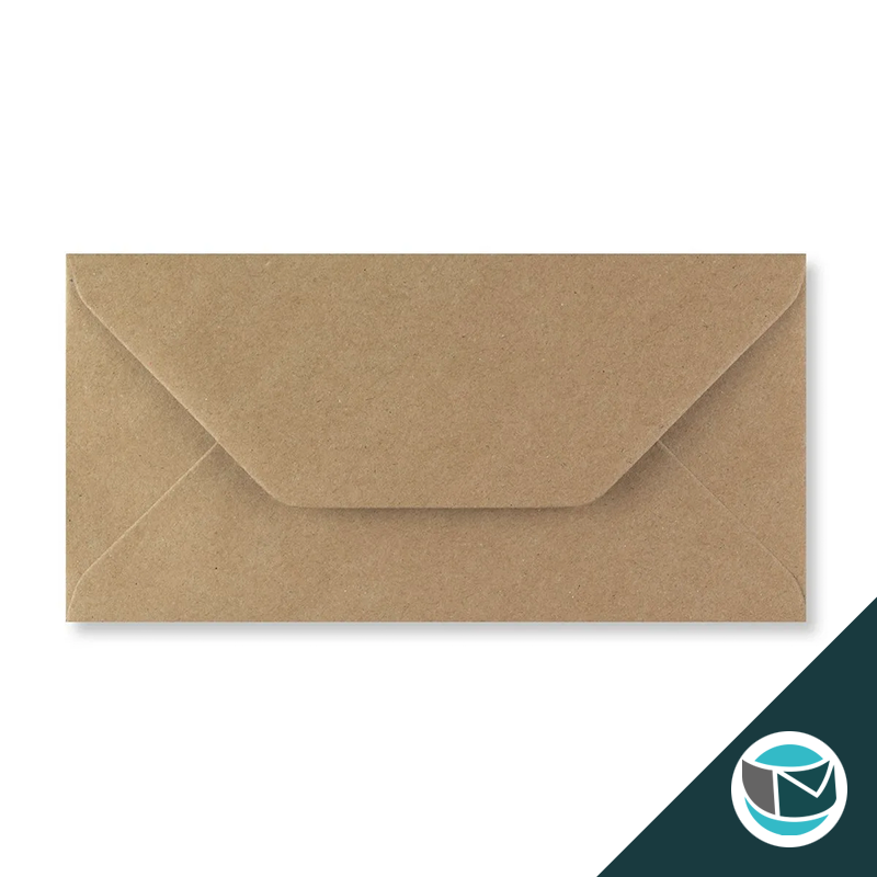 Gerecyclede Kraft Envelop - 110x220 mm