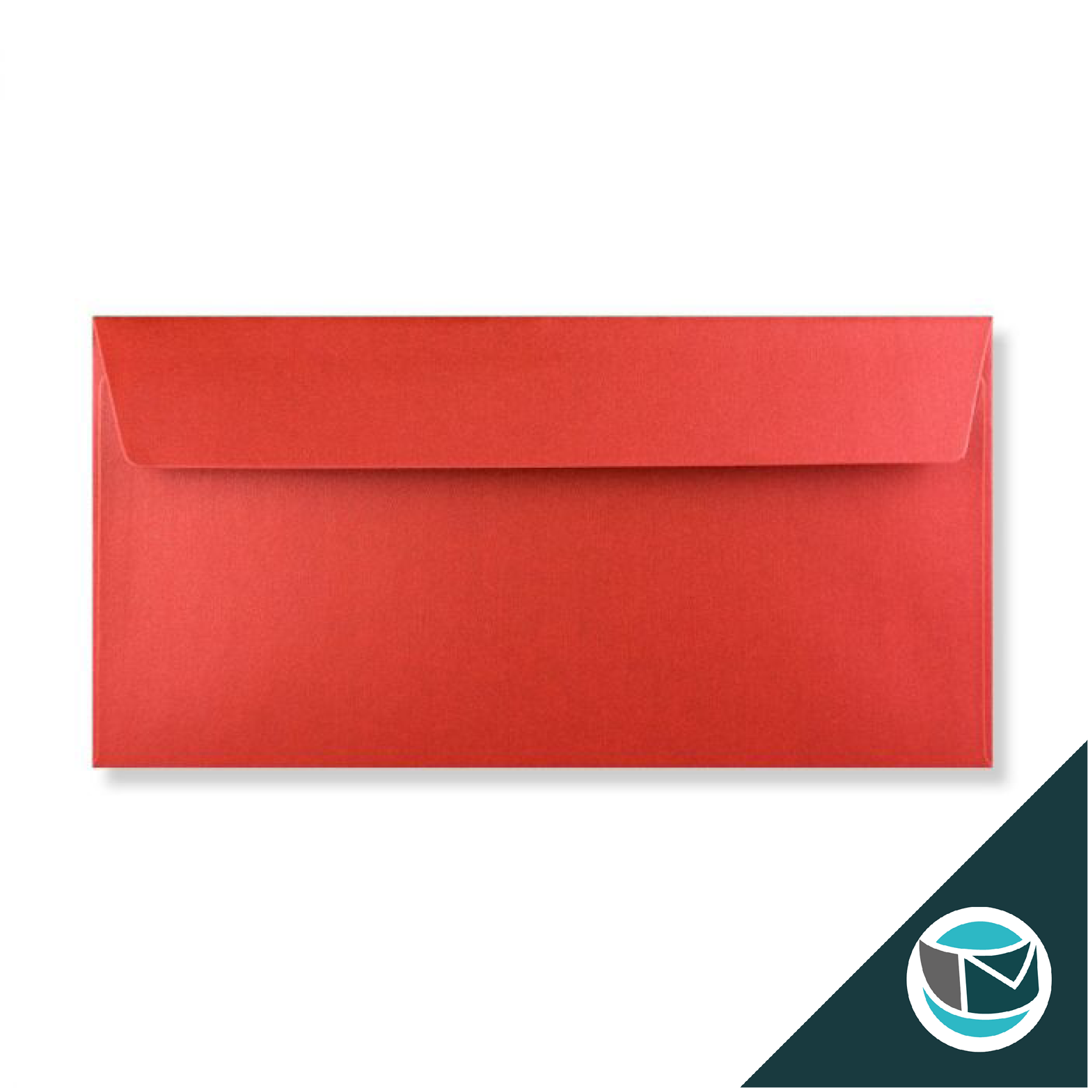 Parelmoer Envelop - 110x220 mm - Rood Strip