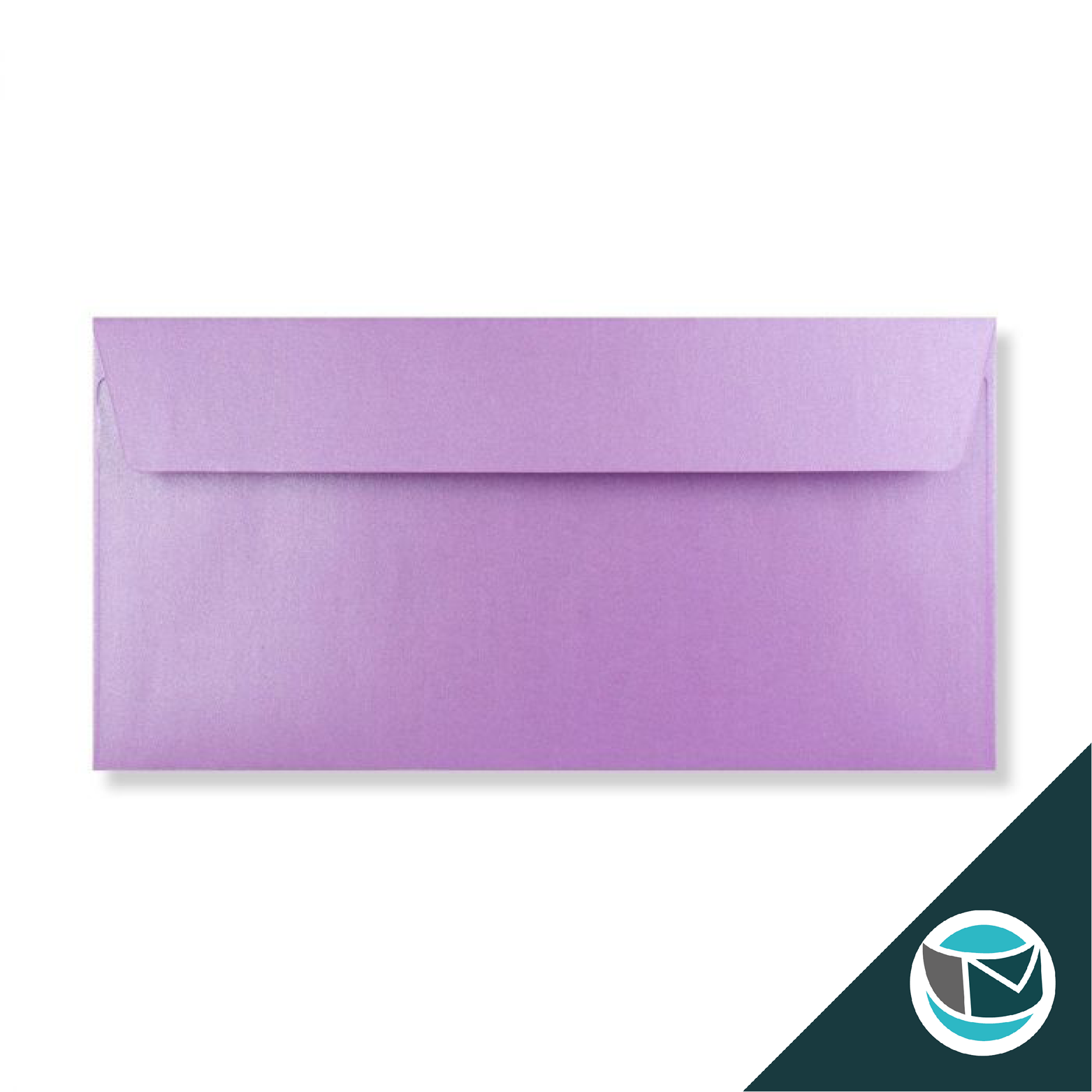 Parelmoer Envelop - 110x220 mm - Lila Strip