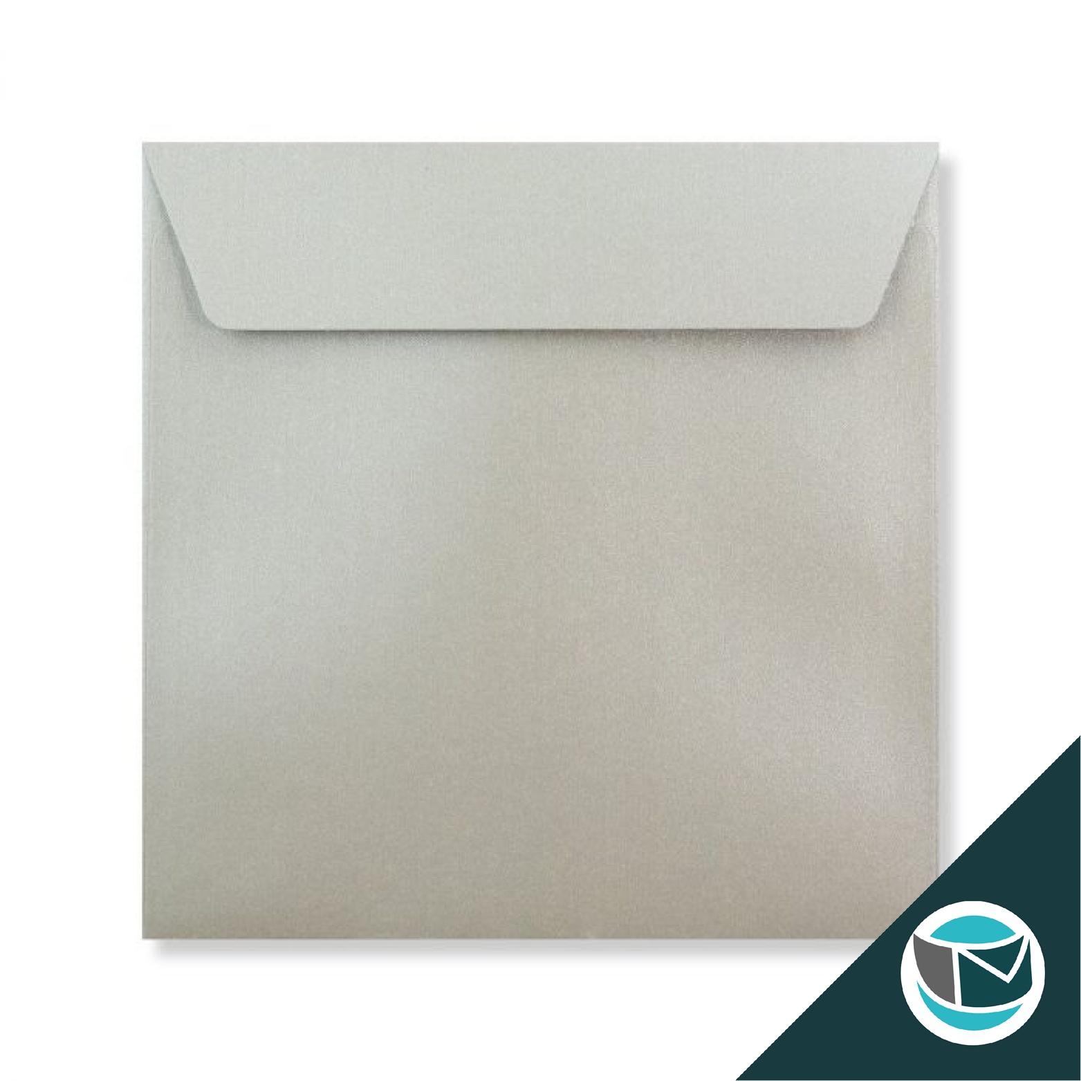 Parelmoer Envelop - 155x155 mm - Zilver