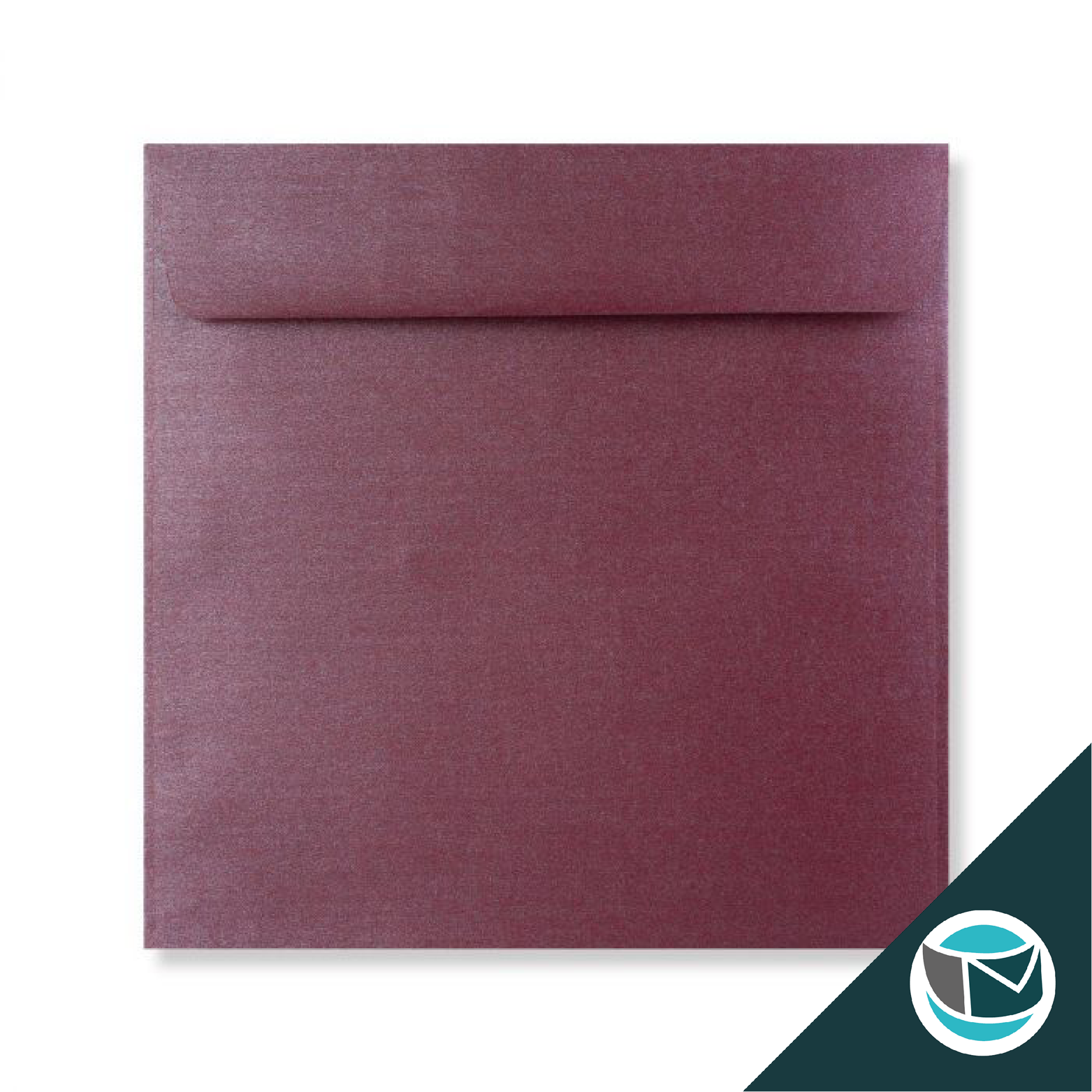 Parelmoer Envelop - 170x170 mm - Paars Strip