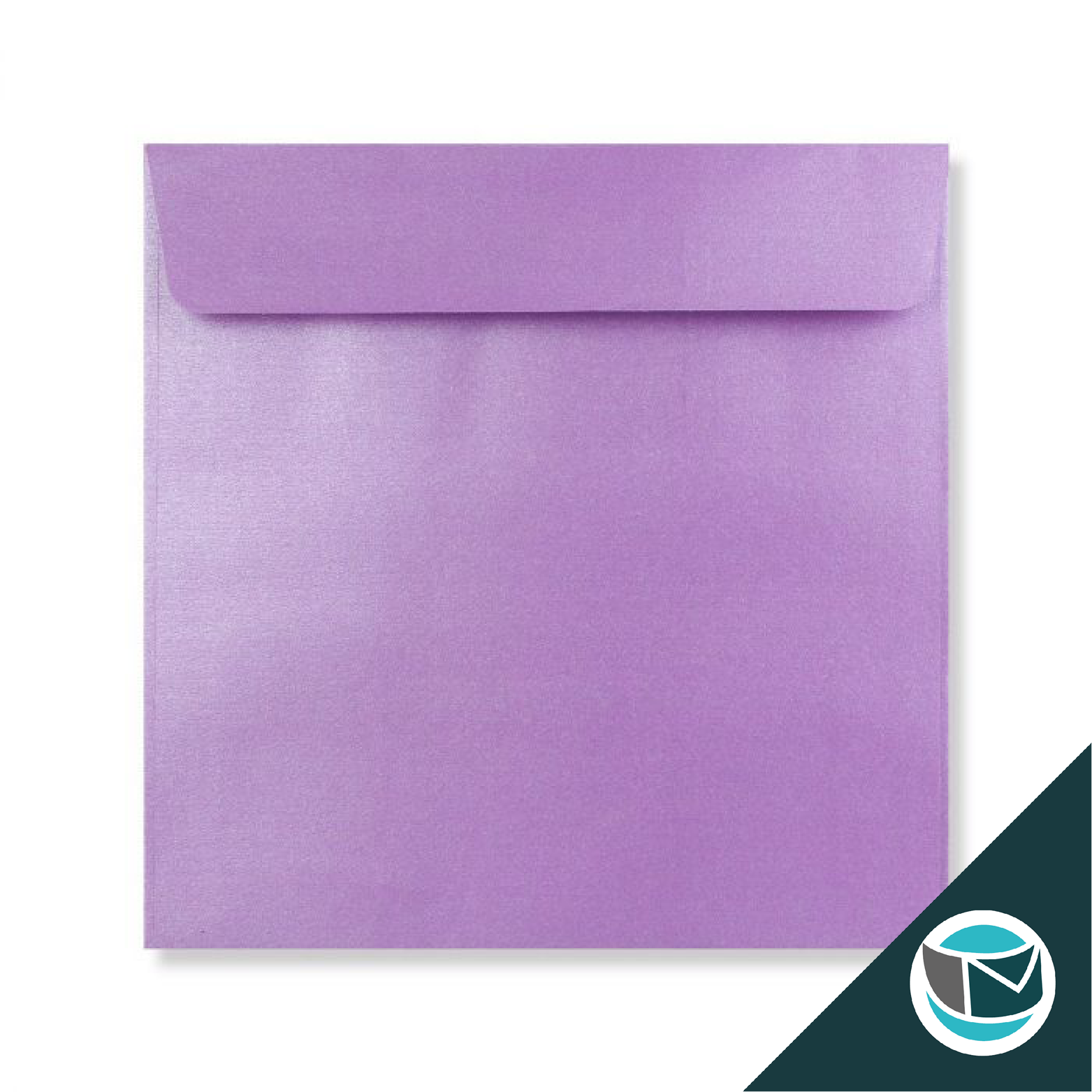Parelmoer Envelop - 170x170 mm - Lila Strip