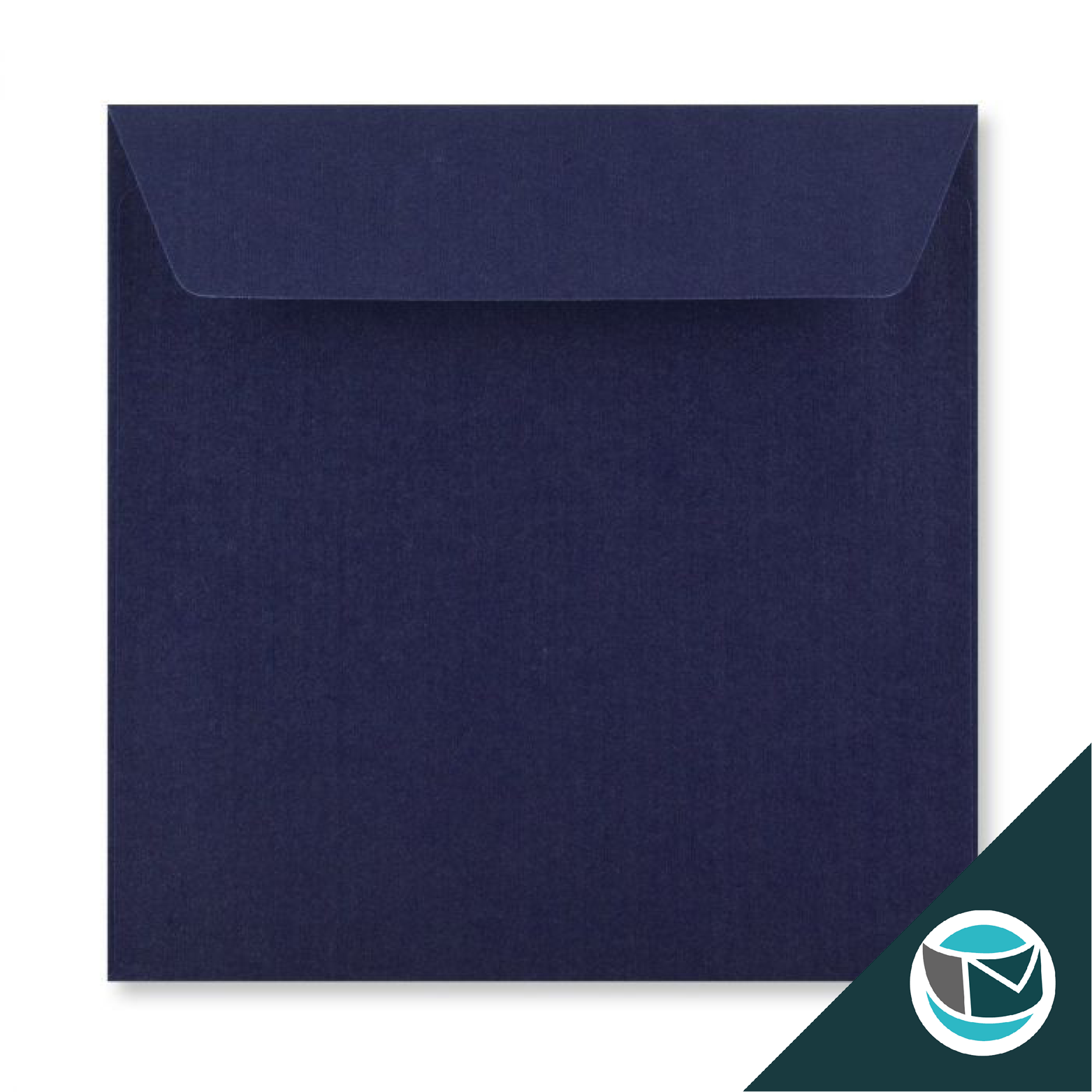 Parelmoer Envelop - 170x170 mm- Blauw Strip