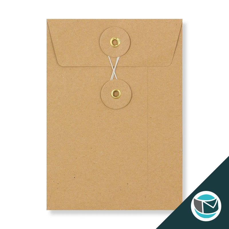 Envelop met Japanse Sluiting - 162x114 mm (C6) - Bruin