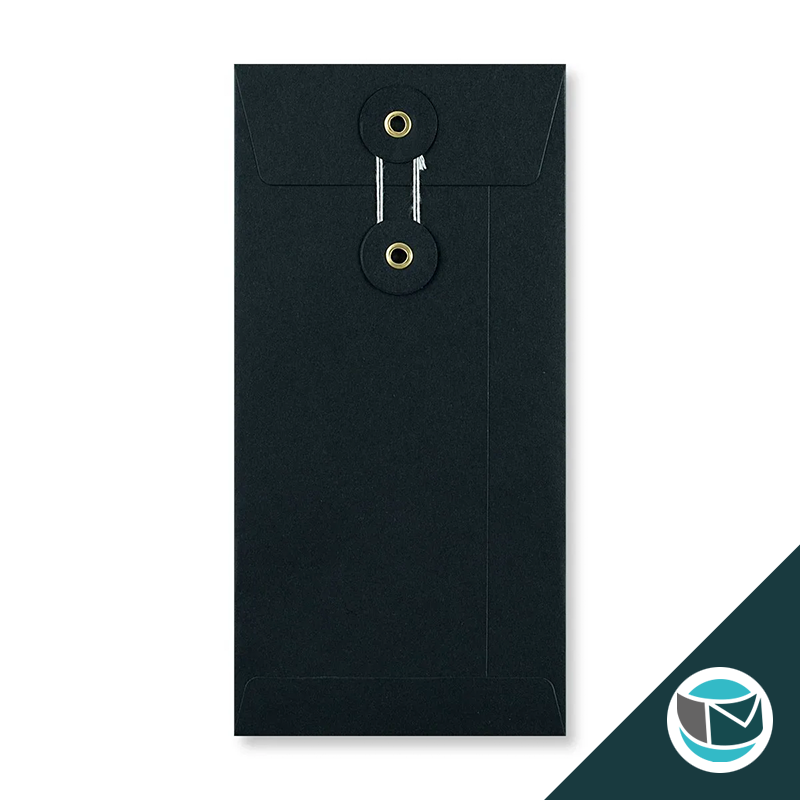 Envelop met Japanse Sluiting - 220x110 mm - Zwart