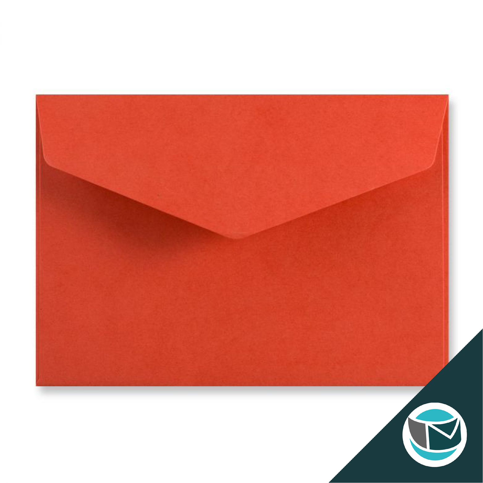 Wenskaart Envelop met Puntklep Strip - 114x162 mm (C6) - Rood
