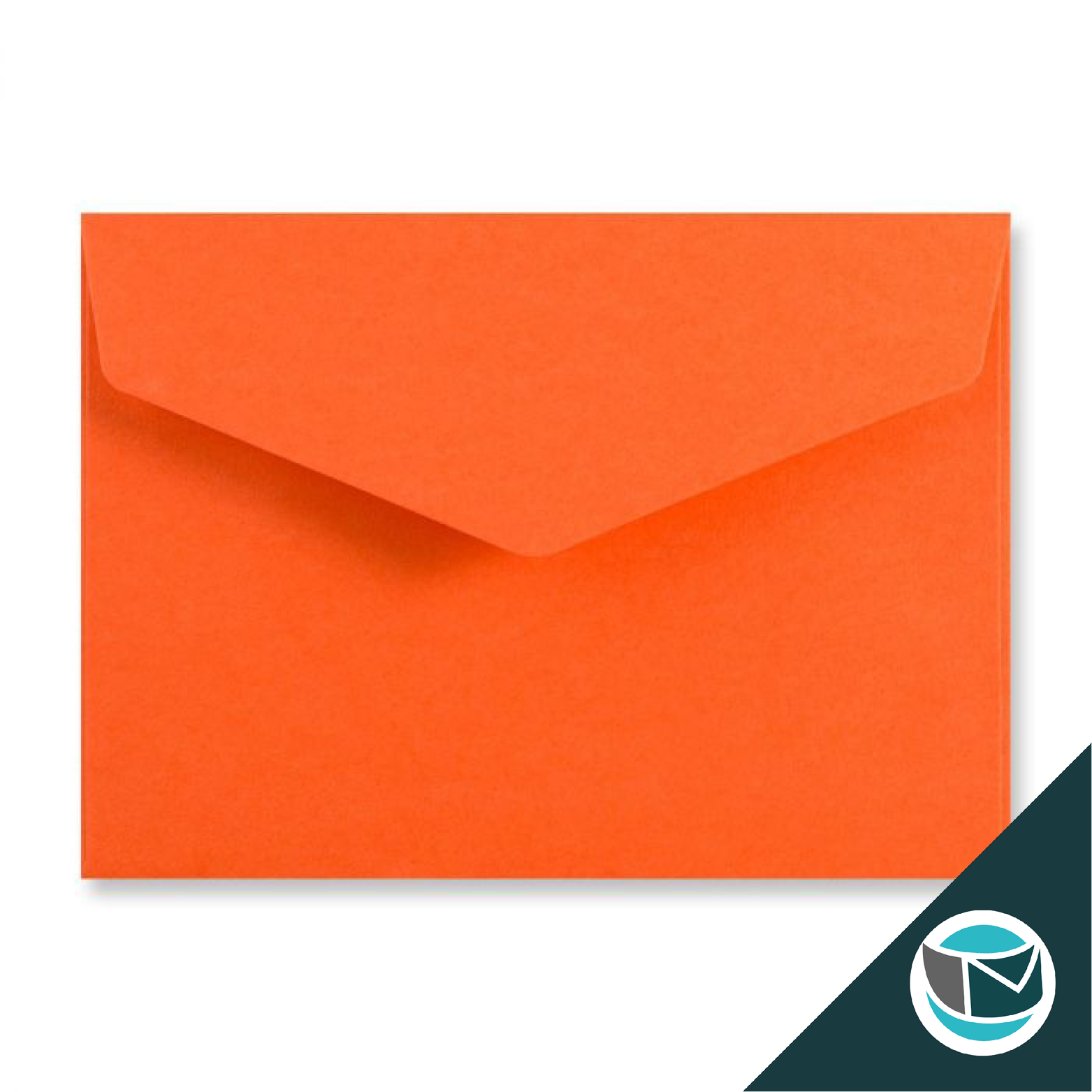 Wenskaart Envelop met Puntklep Strip - 114x162 mm (C6) - Oranje