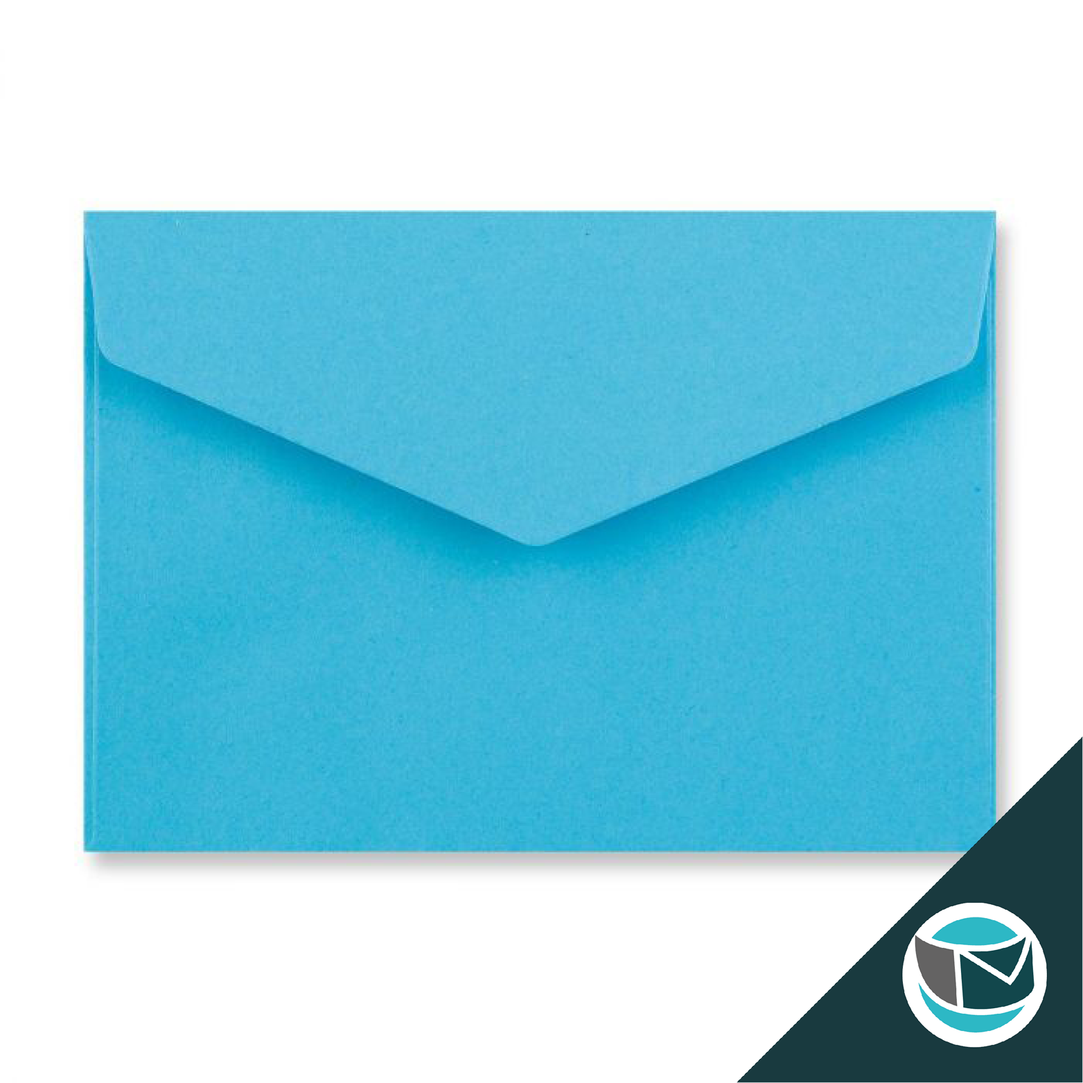 Wenskaart Envelop met Puntklep Strip - 114x162 mm (C6) - Blauw