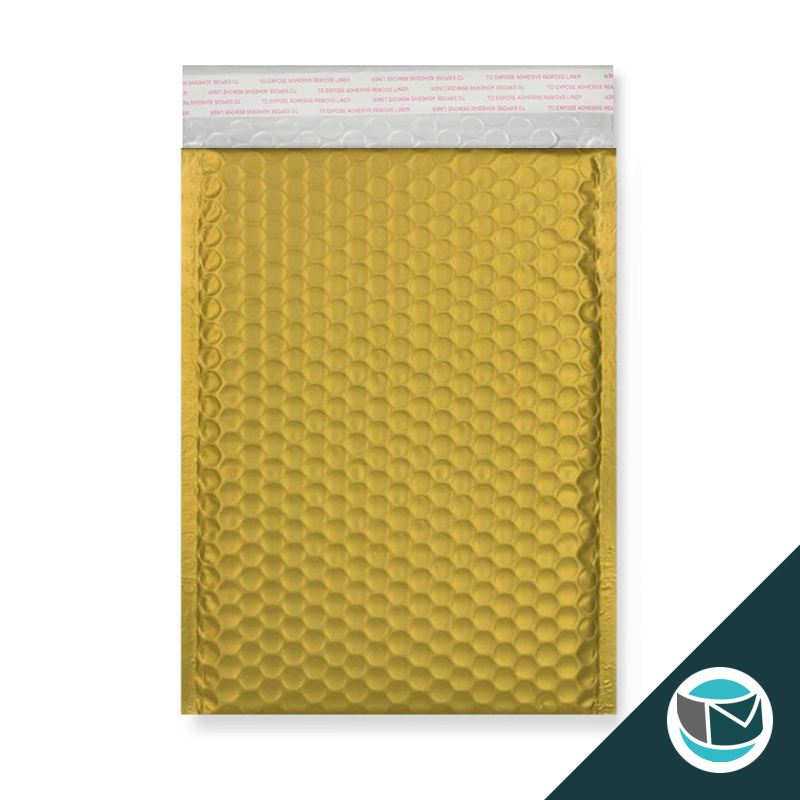 Metallic Luchtkussen Envelop Mat - 250x180 mm - Goud