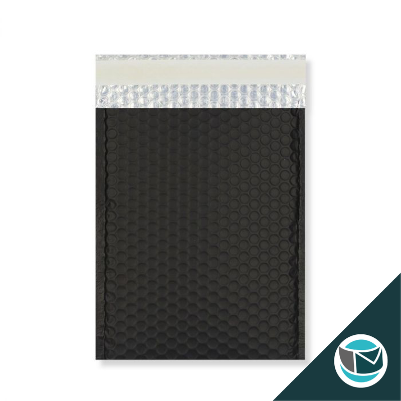 Metallic Luchtkussen Envelop Mat - 450x320 mm (C3) - Zwart