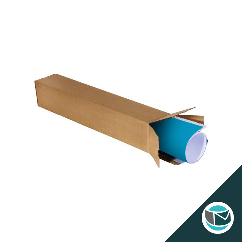 Zelfklevende vierkante verzendkoker Strip + Retourstrip A2
