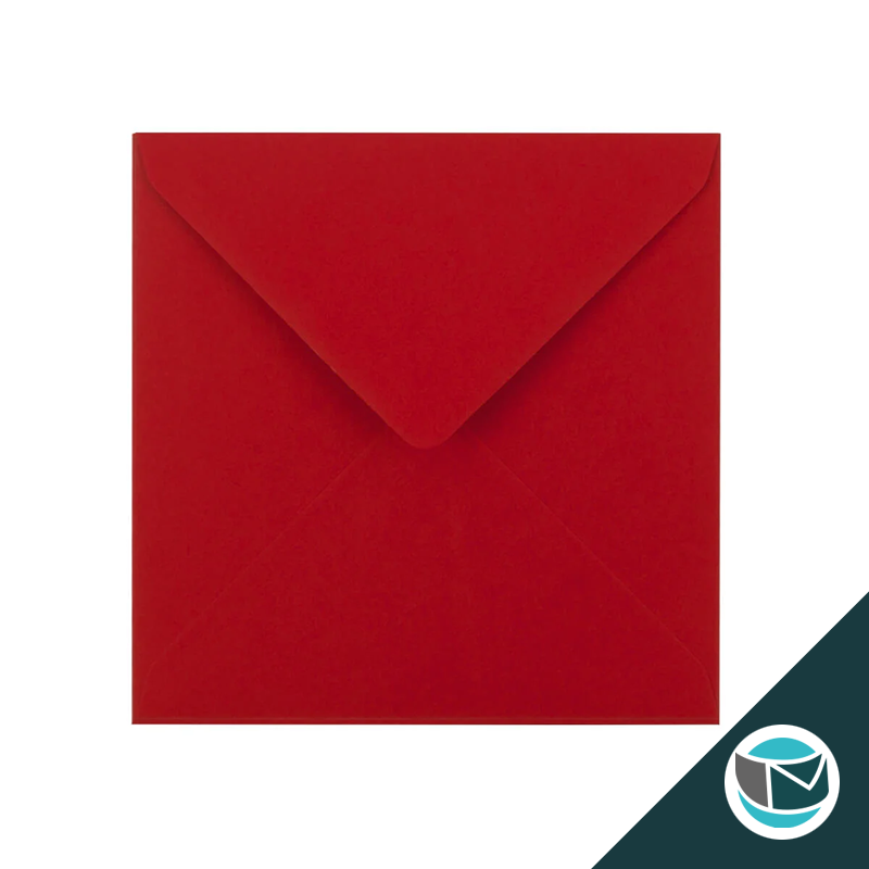Gekleurde Premium Envelop - 130x130 mm - Donkerrood 120 grams