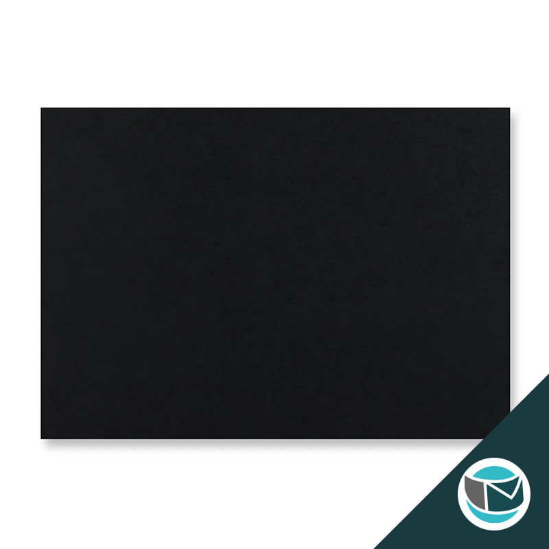 Wenskaart Envelop met Puntklep Strip - 162x229 mm (C5) - Zwart