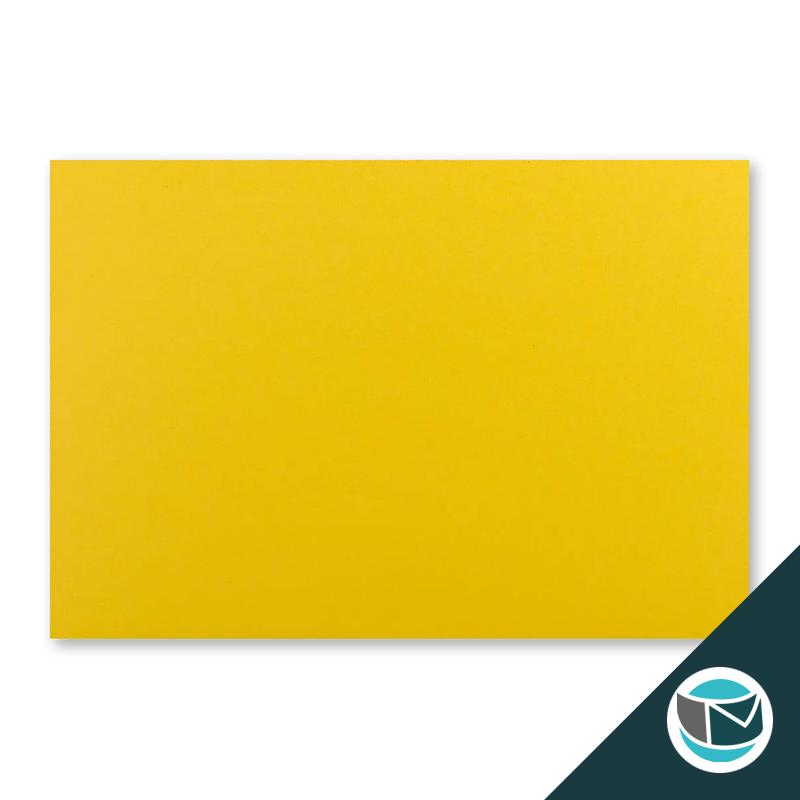 Wenskaart Envelop met Puntklep Strip - 62x94 mm - Donkergeel