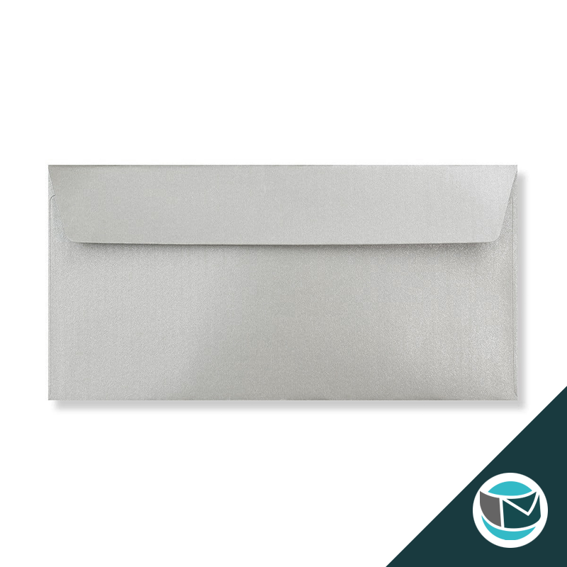 Parelmoer Envelop - 110x220 mm - Zilver Strip 120 grams