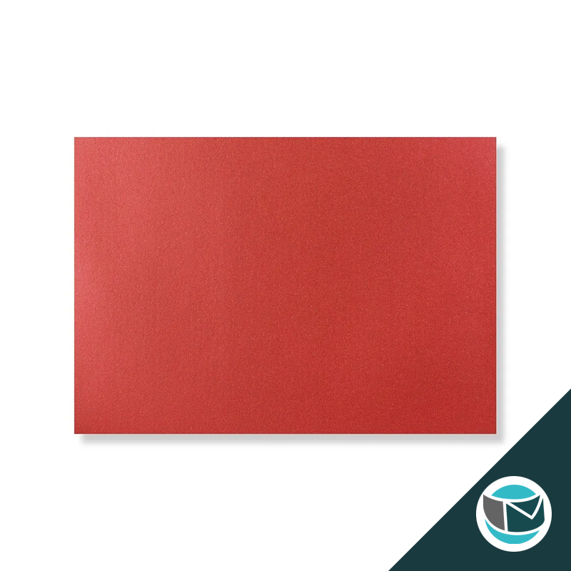 Parelmoer Envelop - 114x162 mm (C6) - Rood Strip 120 grams