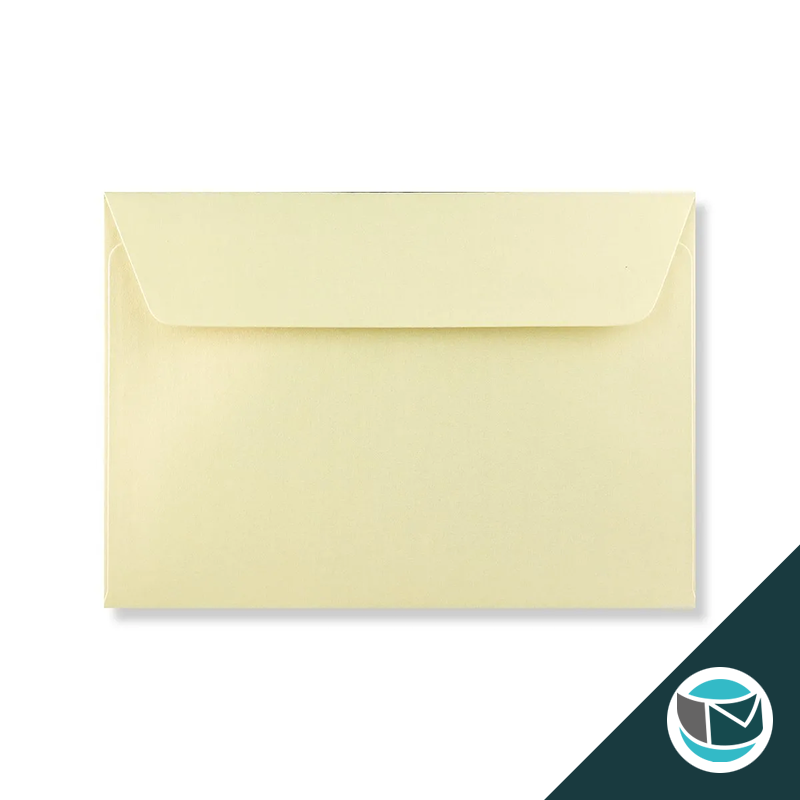 Parelmoer Envelop - 114x162 mm (C6) - Champagne Strip 120 grams