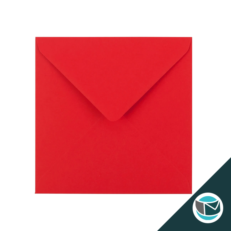 Gekleurde Premium Envelop - 140x140 mm - Rood