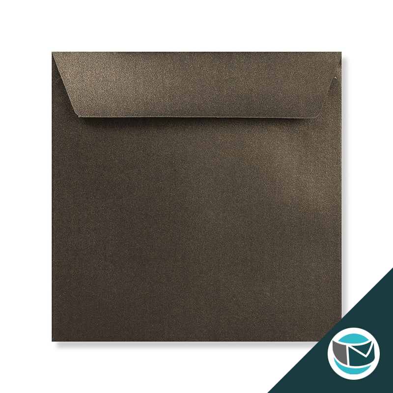 Parelmoer Envelop - 155x155 mm - Brons Strip 120 grams