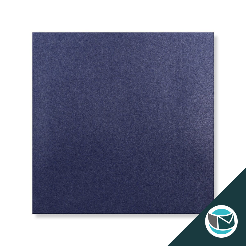 Parelmoer Envelop - 155x155 mm- Blauw Strip 120 grams