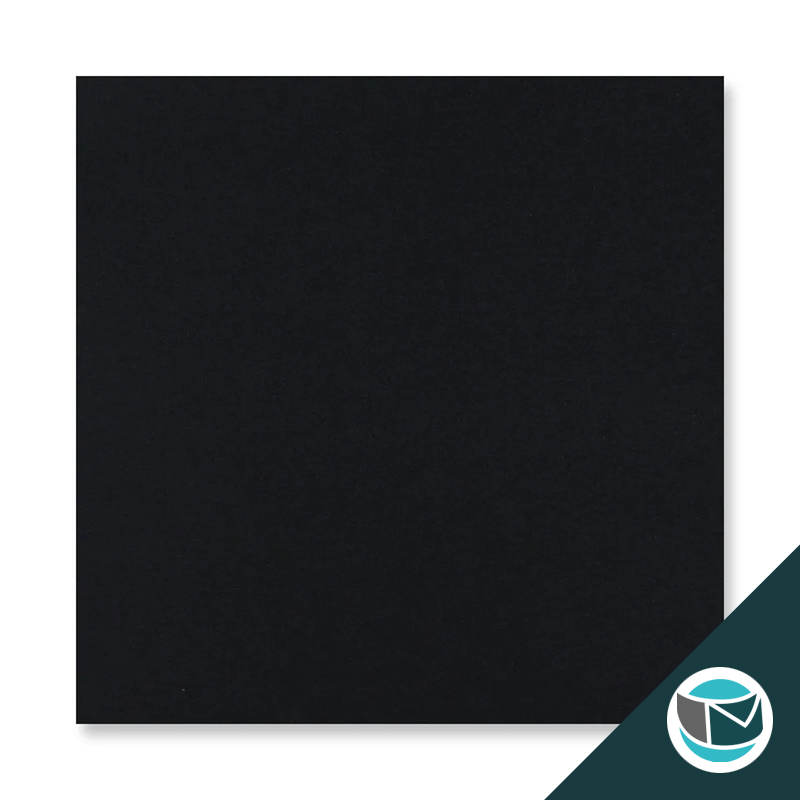 Wenskaart Envelop met Puntklep Strip - 155x155 mm  - Zwart