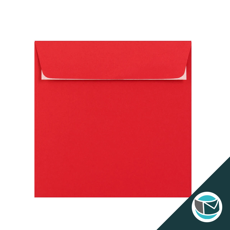 Gekleurde Premium Envelop - 155x155 mm - Rood