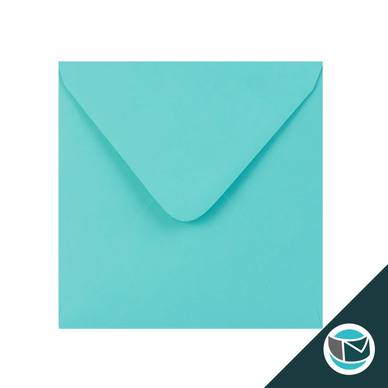 Gekleurde Premium Envelop - 155x155 mm - Turquoise