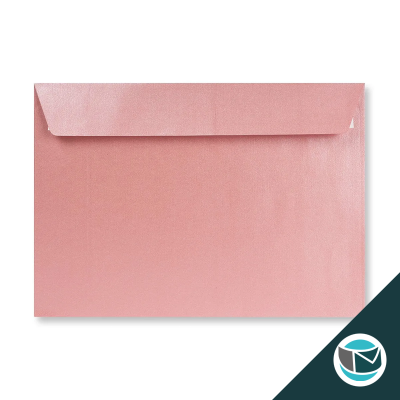 Parelmoer Envelop - 162x229 mm (C5) - Lichtroze Strip 120 grams
