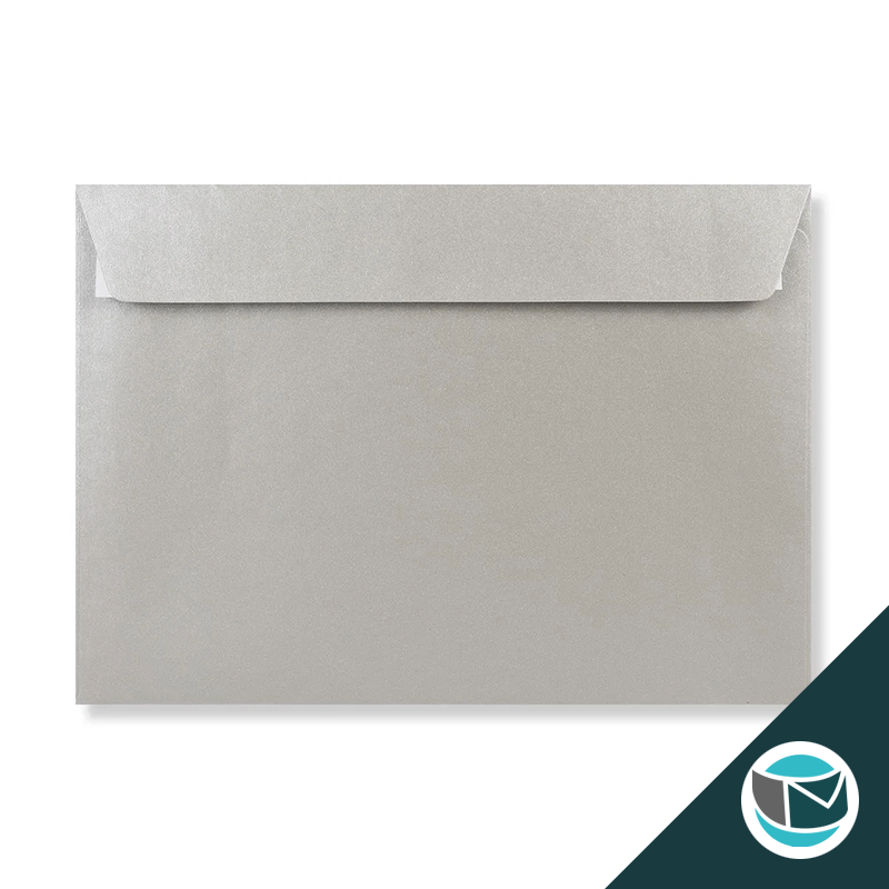 Parelmoer Envelop - 162x229 mm (C5) - Zilver Strip 120 grams
