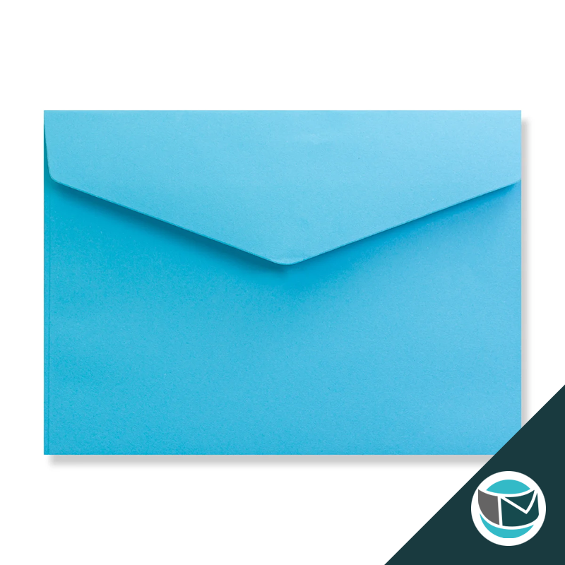 Wenskaart Envelop met Puntklep Strip - 162x229 mm (C5)  - Blauw