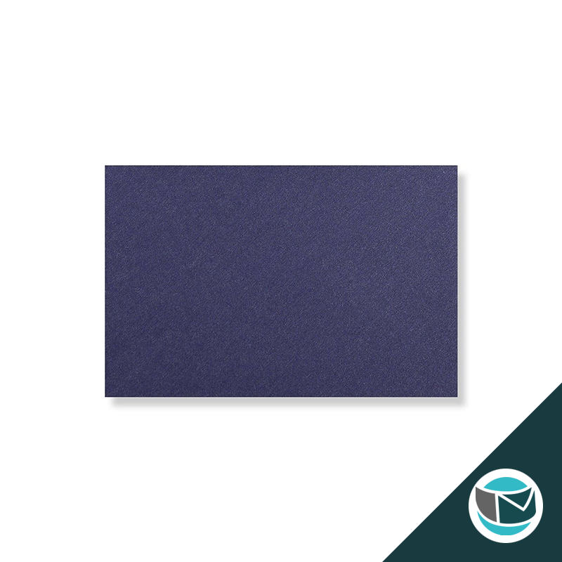 Parelmoer Envelop - 62x94 mm - Blauw Gegomd 120 grams