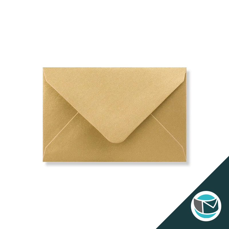Parelmoer Envelop - 62x94 mm - Goud Gegomd 120 grams