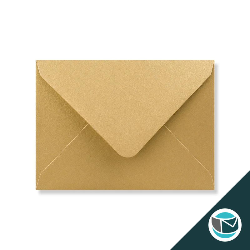Parelmoer Envelop - 82x113 mm (C7) - Goud Gegomd 120 grams