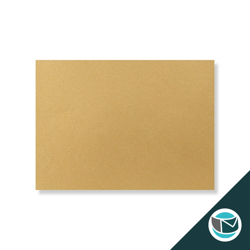 Parelmoer Envelop - 82x113 mm (C7) - Goud Gegomd 120 grams