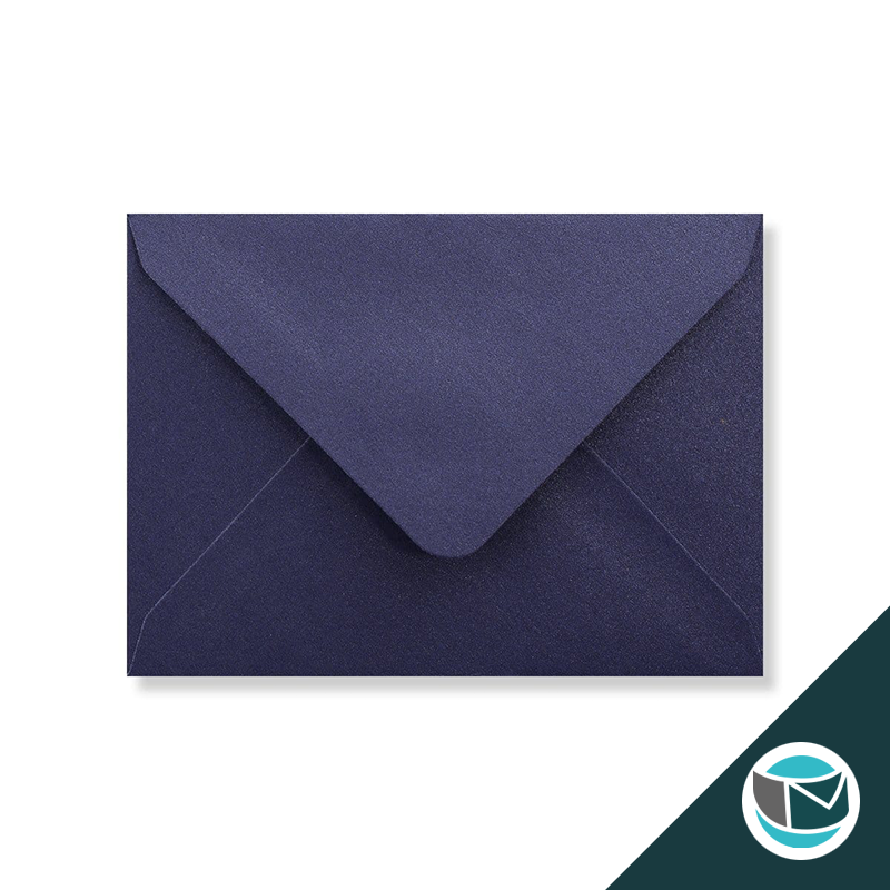 Parelmoer Envelop - 82x113 mm (C7) - Blauw Gegomd 120 grams