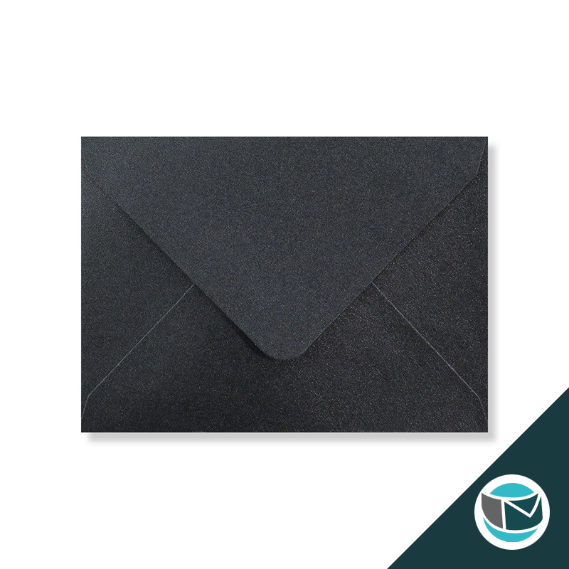 Parelmoer Envelop - 82x113 mm (C7)  - Donkergrijs Gegomd 120 grams