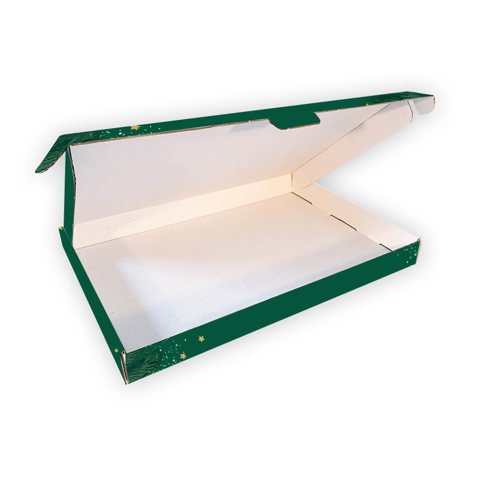 Brievenbusdoos met Bovenklep – A5 – 255 x 160 x 28 mm – Kerst Groen