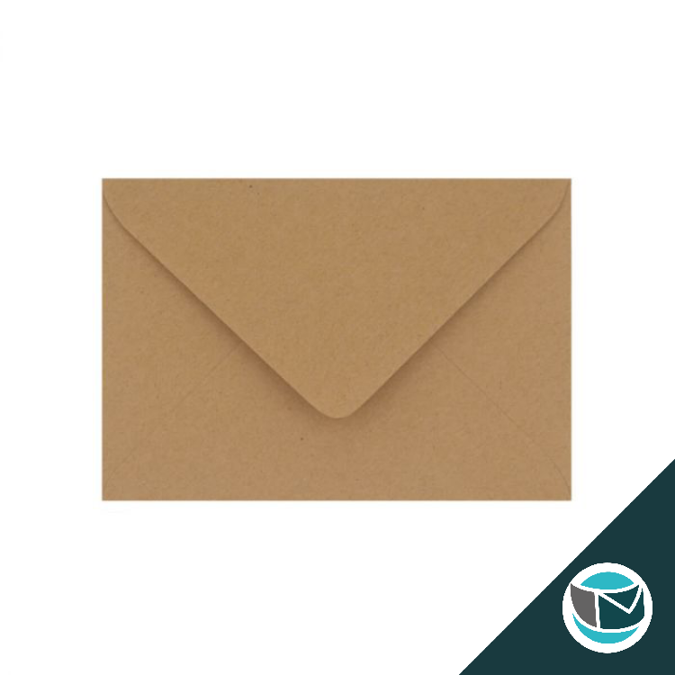 Gekleurde Envelop - 62x94 mm - Bruin Gestreept