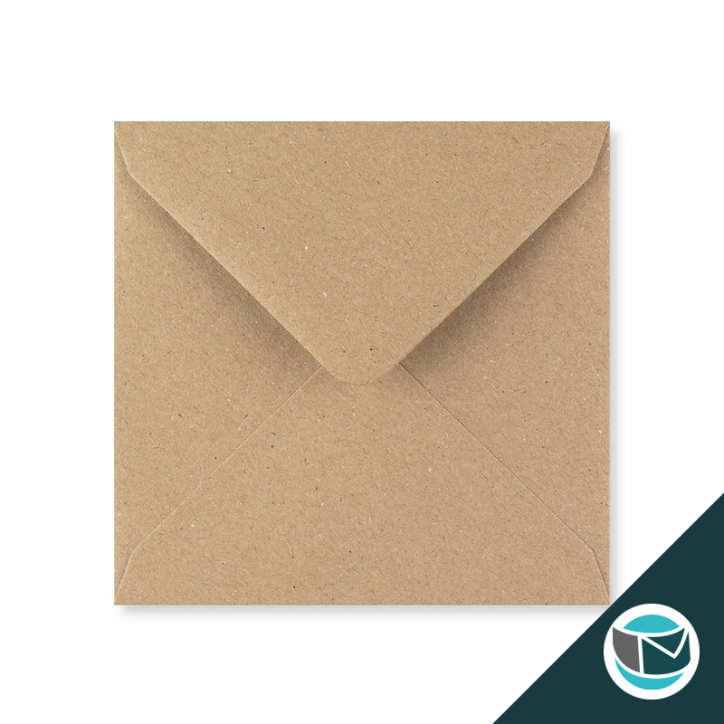 Gerecyclede Kraft Envelop - 130x130 mm